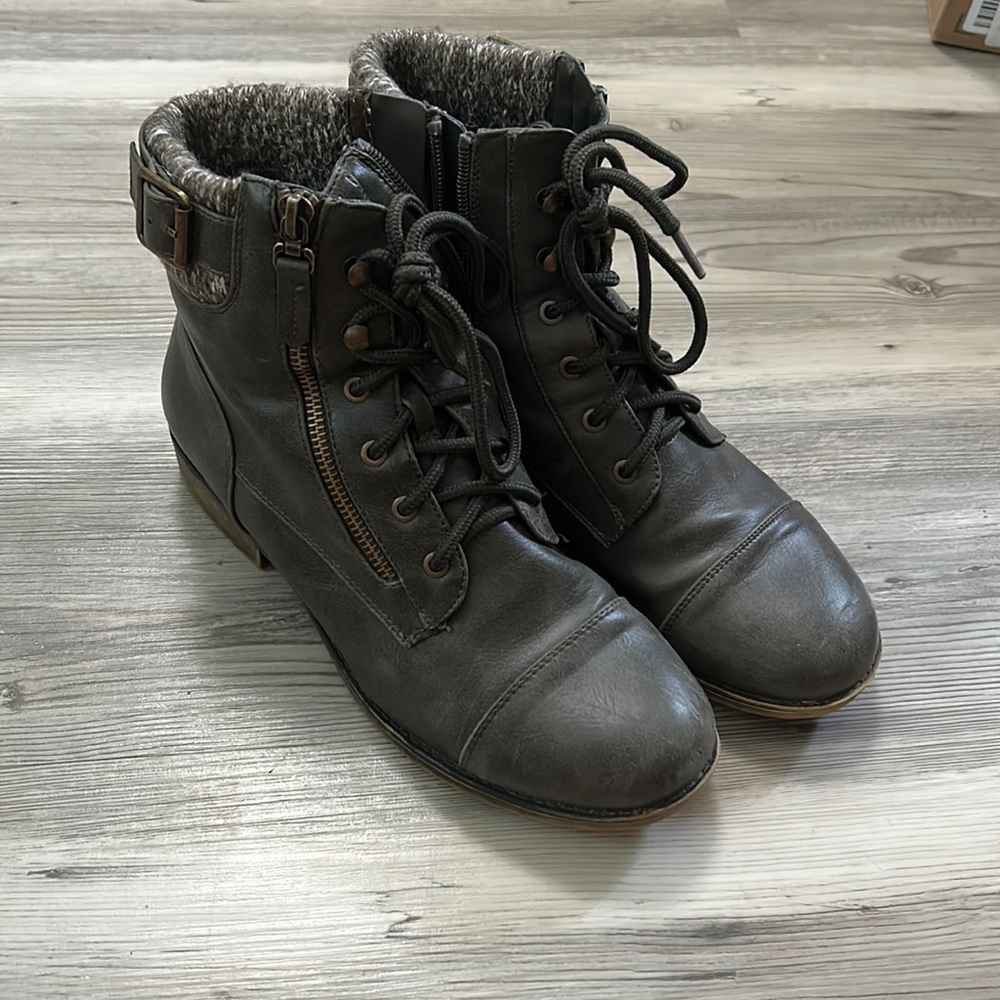 Olive green boots